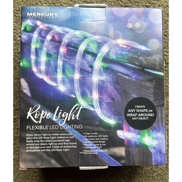 LED Rope Lights Battery Operated 12' foot - New in Box - Picture 2 of 6